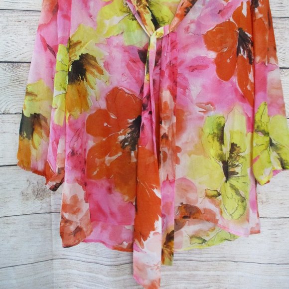thesis sheer floral summer blouse - Picture 4 of 8